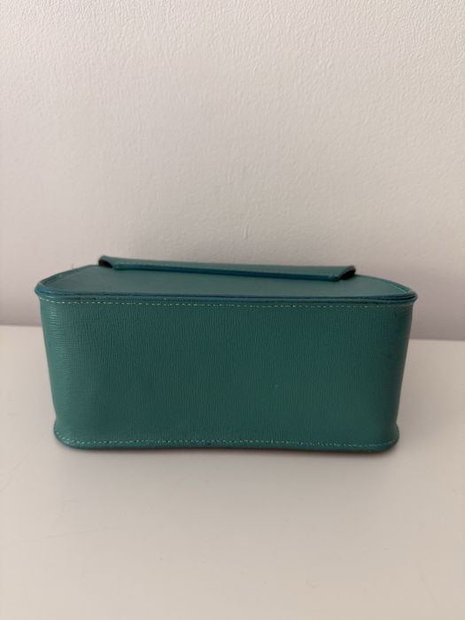 Geanta piele naturala turcoaz