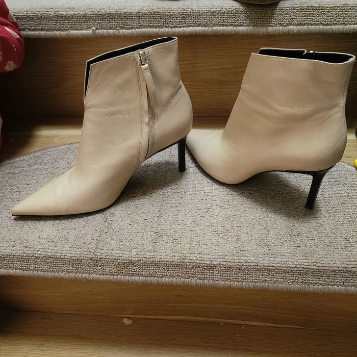 Botine piele Zara bej 37