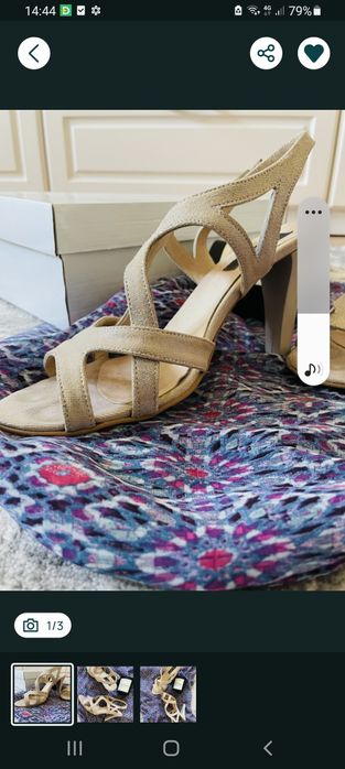 Sandale bej , piele 39
