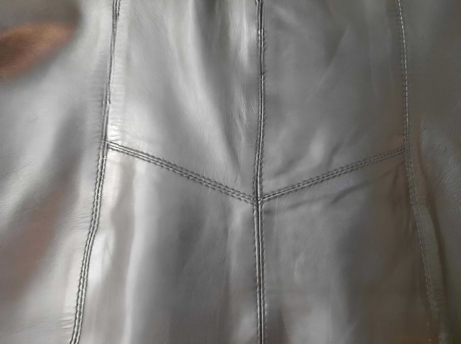 Нова дълга лъскава кожена рокля от истинска естествена кожа размер M-L