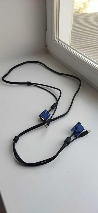 KVM. КВМ-кабель с интерфейсами USB, VGA. D-Link (~2м)
