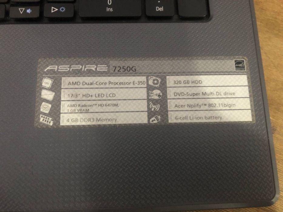Noutbuk acer Aspire7250G