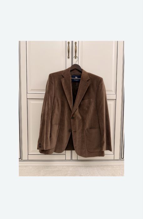 Sacou catifea Burberry - maro, XL
