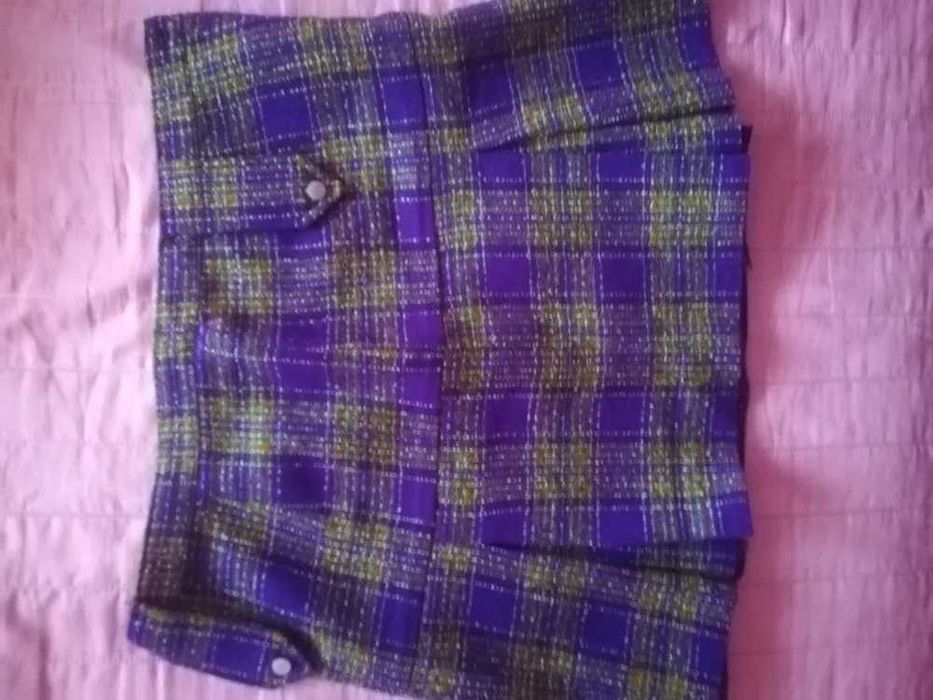 сладурска карирана поличка с ниска талия