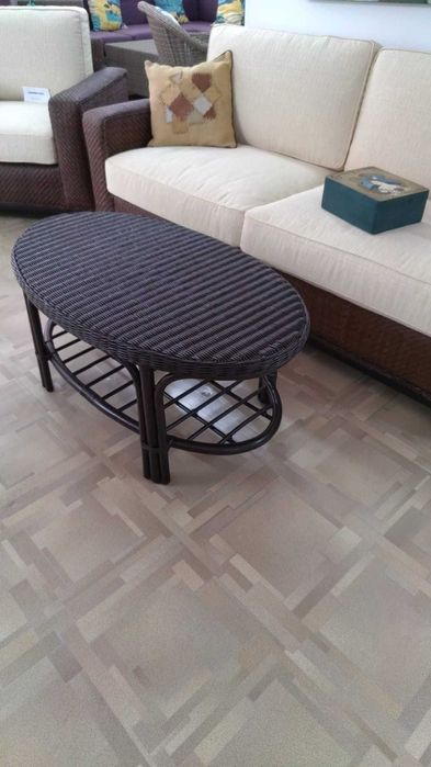 masa cafea ratan impletit lemn masiv mango