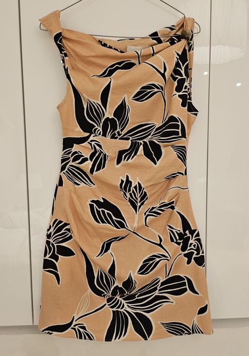 ZARA Linen Dress рокля лен M