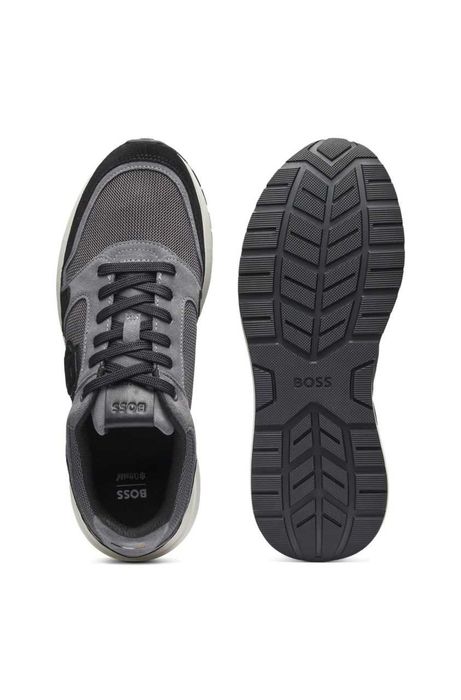 Оригинал BOSS кроссовки с замшем и монограммой Double B  на скидке