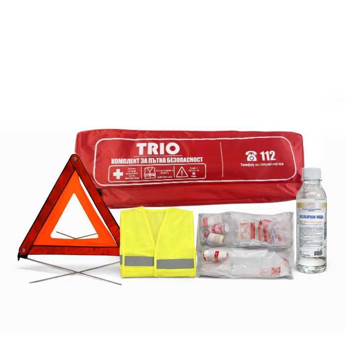 Комплект/ автоаптечка  за пътна безопастност TRIO-03045