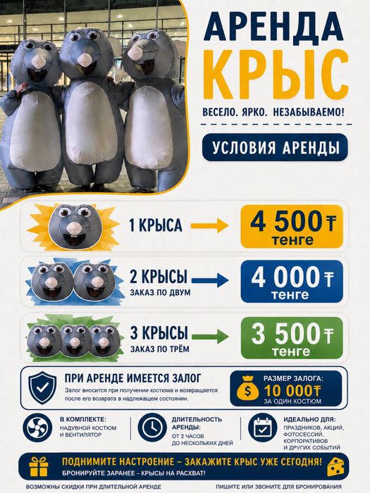 Аренда веселых крыс