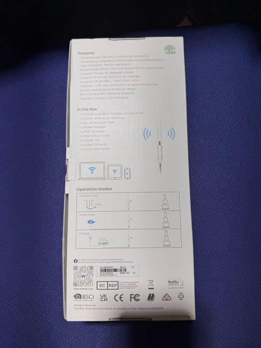 Wawlink acces point Repeater Ac 1200 dual band