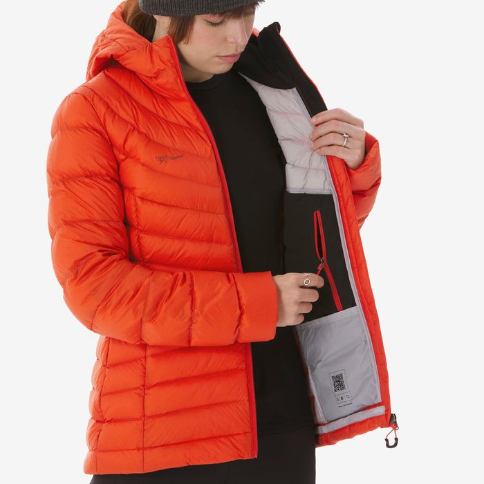Geacă din puf Trekking Mt500 -10°c Roșu - produs resigilat Decathlon