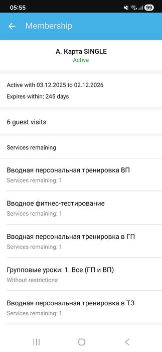 Ozen fitness абонемент