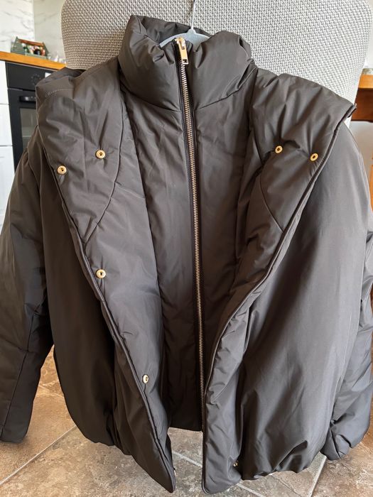 Пухено яке Zara (S) - шоколадов цвят