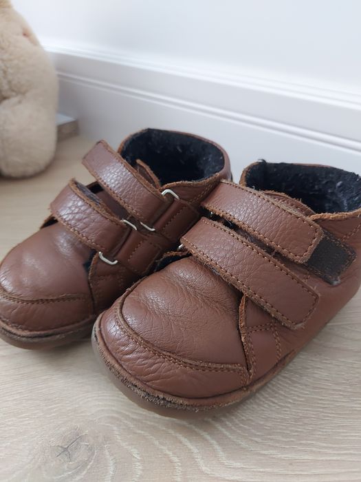 Pantofi/ghete/ghetute piele/ barefoot nr 23/primii pasi copil/bebe