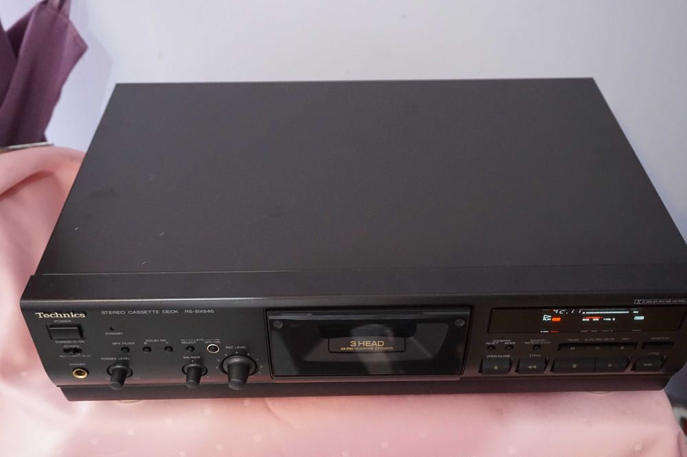 TECHNICS RS-BX646 cass.deck cu 3 capete , impecabil tehnic