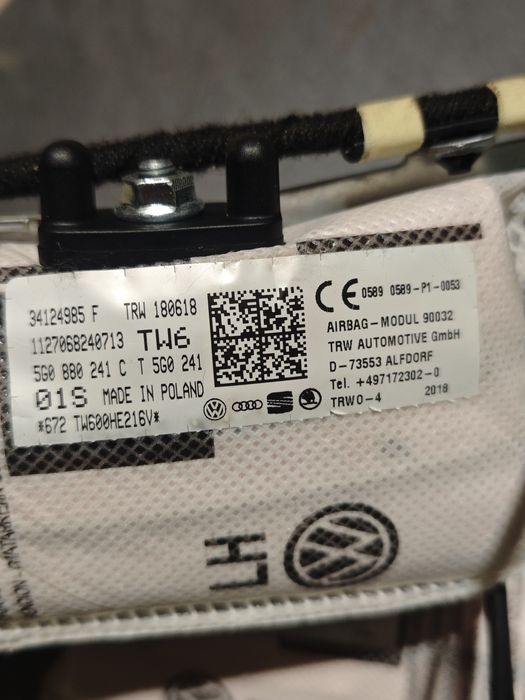 Airbag lateral scaun seat, vw, skoda, audi