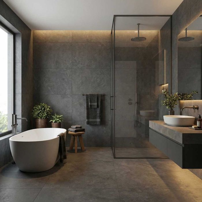 Gresie Geneva Anthracite F PC 600X1200X8 R Sumat 1L