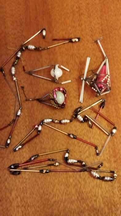 Ёлочные игрушки, бусы-из стекляруса, советские