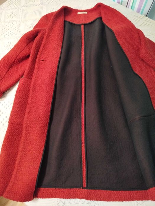Червено палто ZARA Trafaluc –  размер L - XL