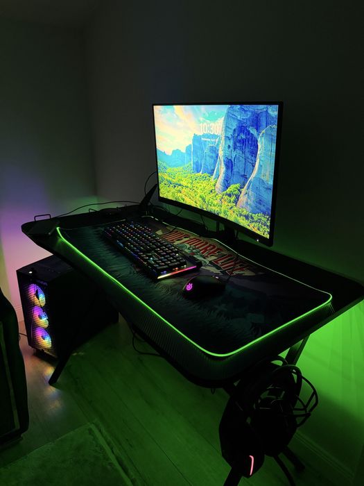 Setup Gaming Complet High-End RTX 4060 + i5 13600KF + Monitor Curbat 280Hz + Birou Gaming RGB