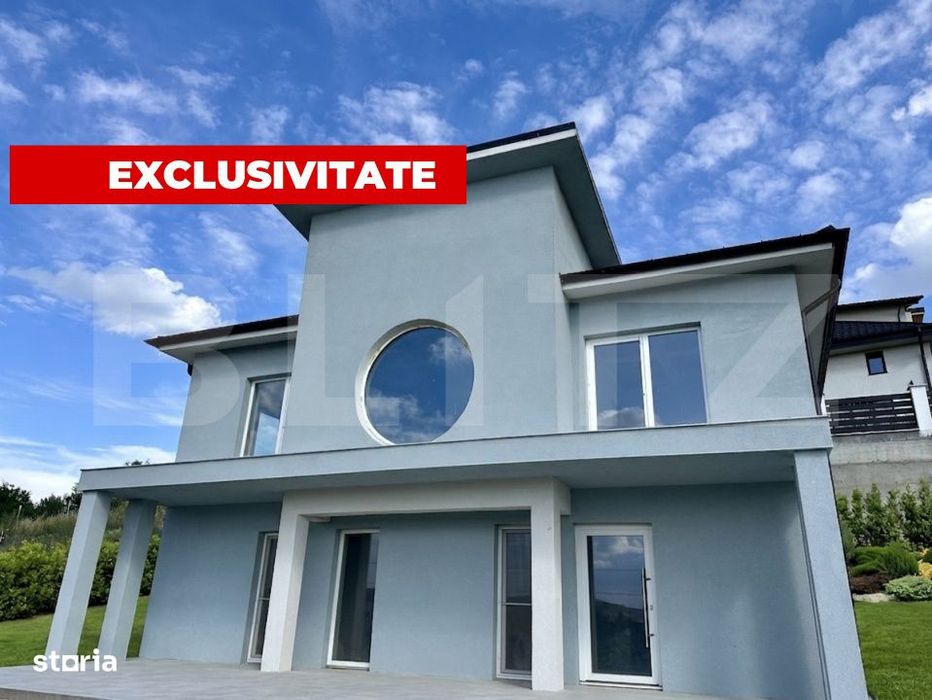 EXCLUSIV: Casa moderna, terasa panoramica, teren 500 mp, Apahida