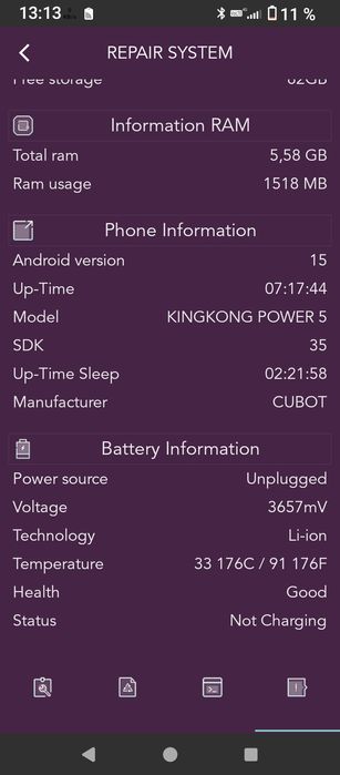 Smartphone anduranță mare Cubot Kingkong Power  5