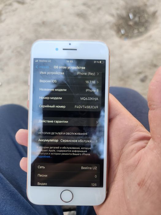 Iphone 8 ekran orginal batareya radnoy , yomkis 61 telefon ochilmagan