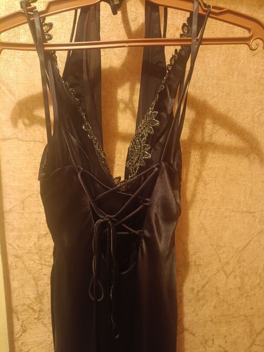 Чёрное вечернее платье длинное с Америки