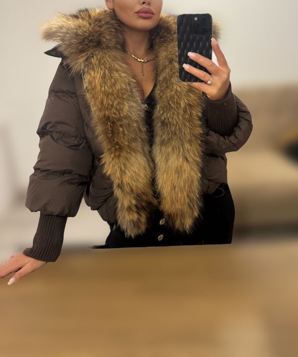 Geaca cu blana naturala