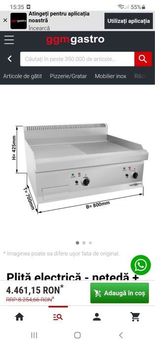 Grill electric 380v