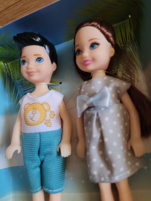 Куклы Мальчик и Девочка (высота около 15см)