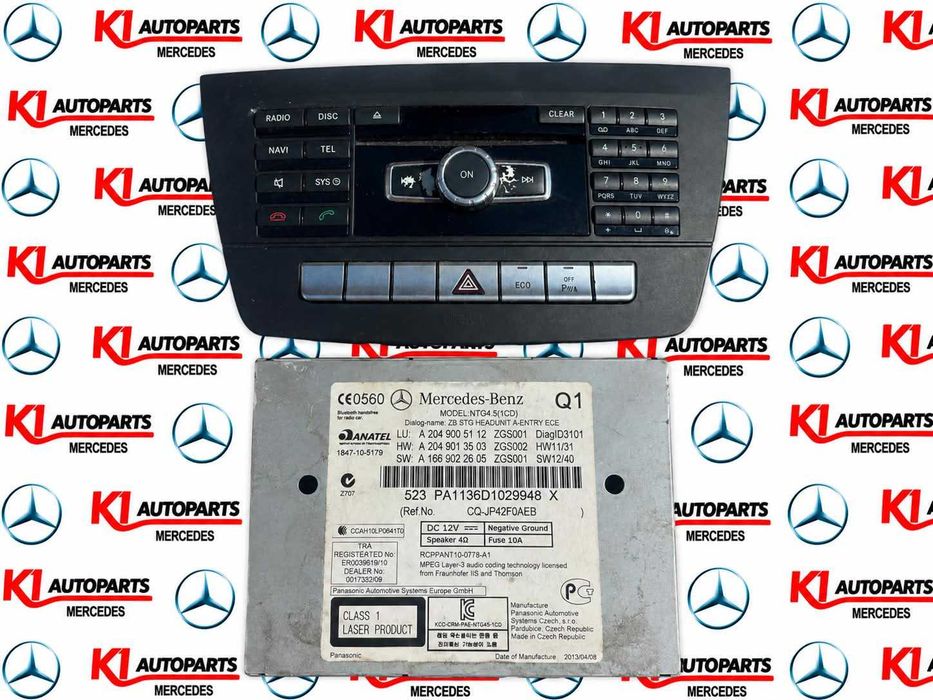 Навигация / Радио / NTG за мерцедес ц класа фейслифт / c class facelift w204 с номер А 204 901 51 12