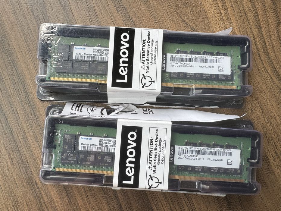 Памет  Lenovo ThinkSystem 32GB TruDDR4 3200 MHz (2Rx4 1.2V) RDIMM