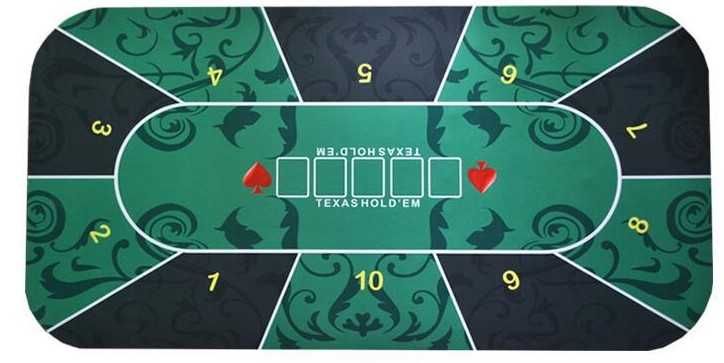 Покерное сукно, сукно для покера (120x60см) Texas Hold'em Poker
