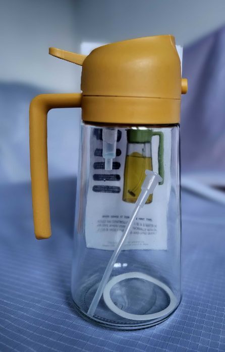 Стъклен оливерник 470 мл (16oz) – 2 в 1 употреба - спрей/оливерник