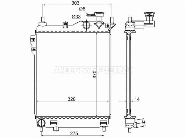 Радиатор Hyundai Getz