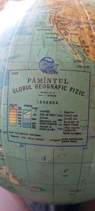 Glob pământesc retro din anii 1970