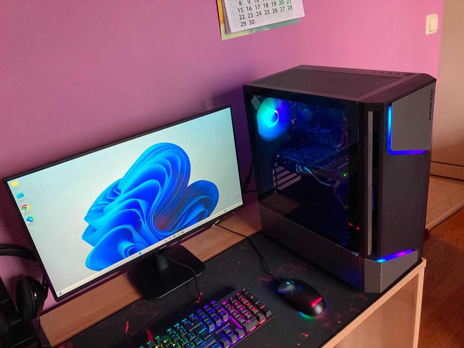 Геймърски компютър AMD 6x3,5 GHz, NVIDIA GTX 660, 16GB RAM, SSD, HDD, Windows 11 Pro