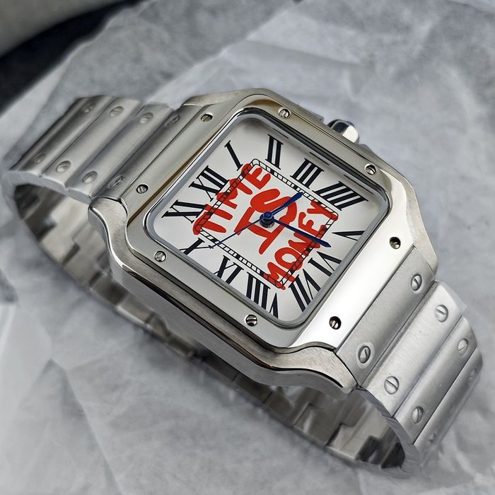 Мъжки автоматичен часовник Seiko Mod Santos Time is money