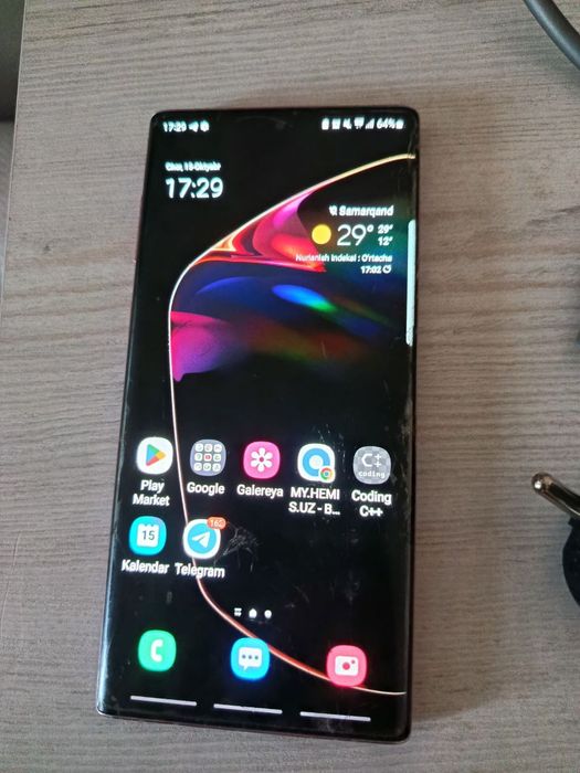 Samsung note 10 5G 
256/12
aybi oldi wiwasi singan iwlawiga halaq