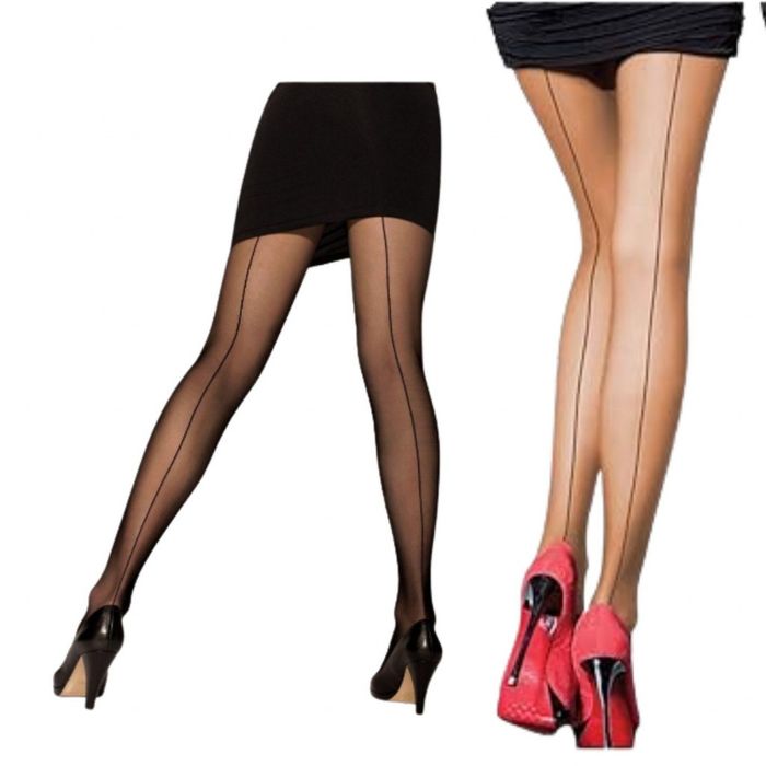 Тънък фигурален чорапогащник,  с ръб