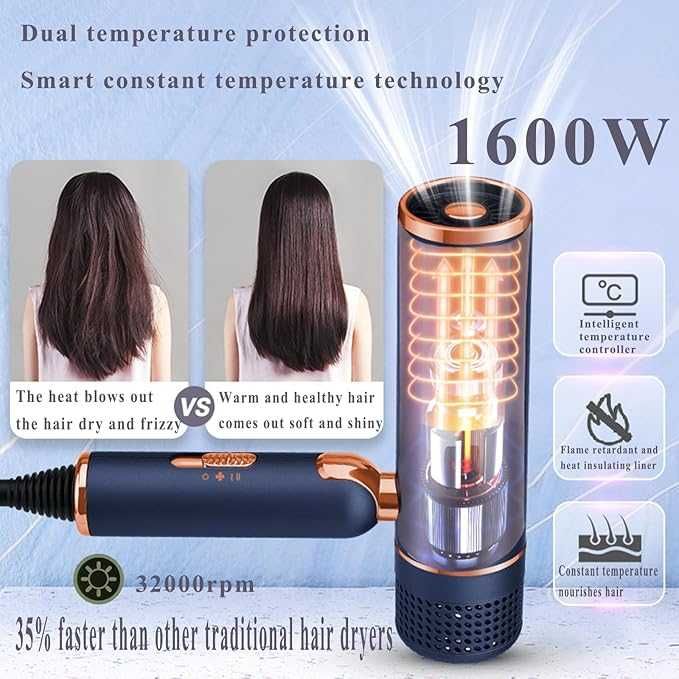 LIANJOY Професионален сгъваем сешоар с отрицателни йони 1600W