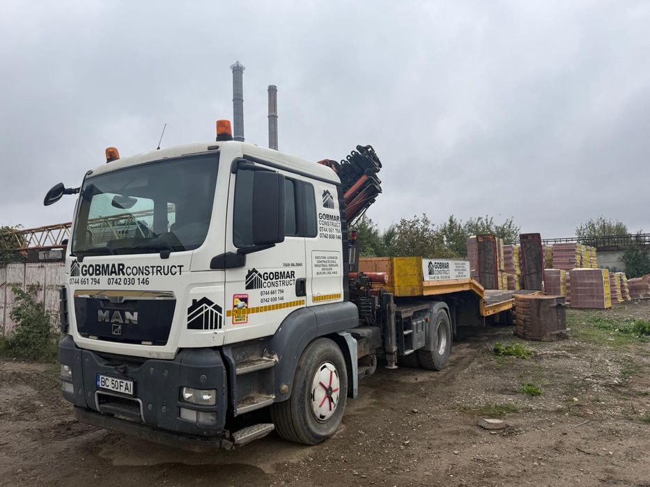 Man TGS183604X2BLS cu Macara Terex SCHIMB cu Buldoexcavator