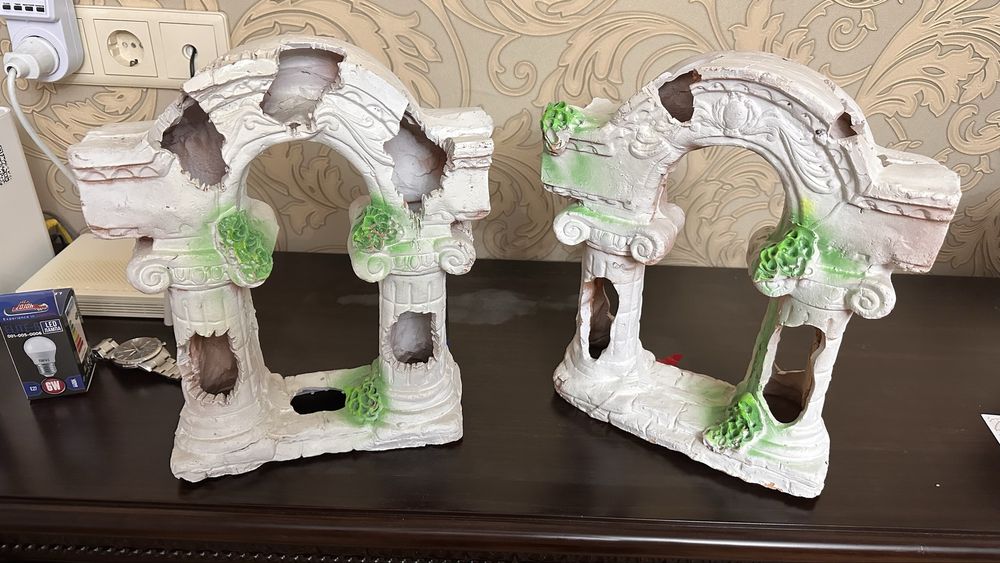 Античные колонны для аквариума (декор, 30×20 см)