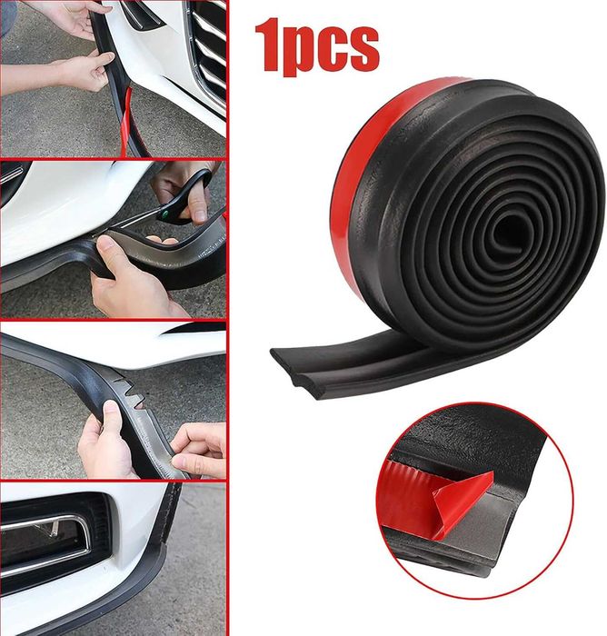 Универсален лип спойлер за брони SAMURAI - Черен