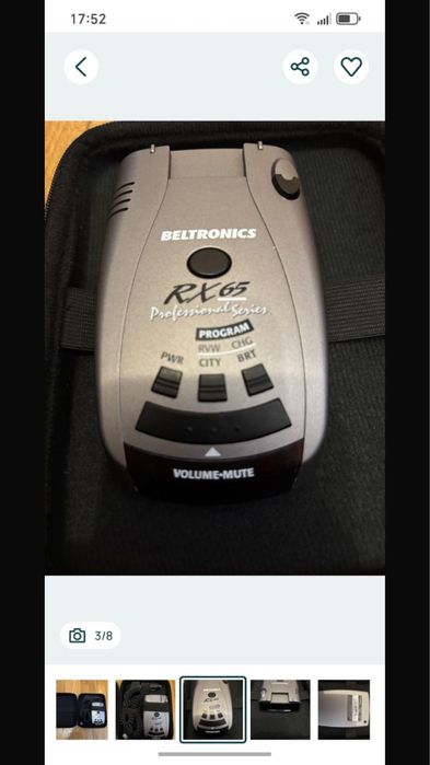 Detector radar Beltronics Rx 65