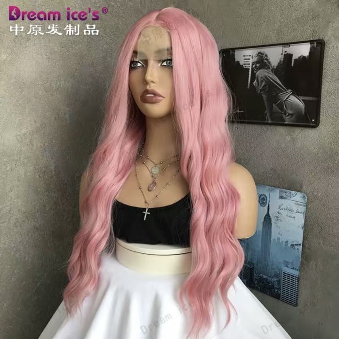 Парик розовый