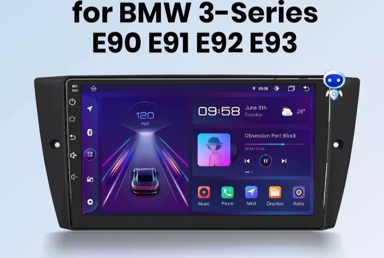 Мултимедия BMW E90 E91 E92 E93 Android GPS Навигация