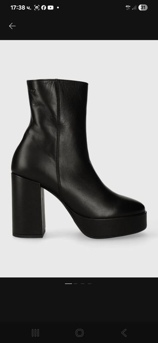 Нови каубойски боти велур ,черни боти естествена кожа на дебел ток