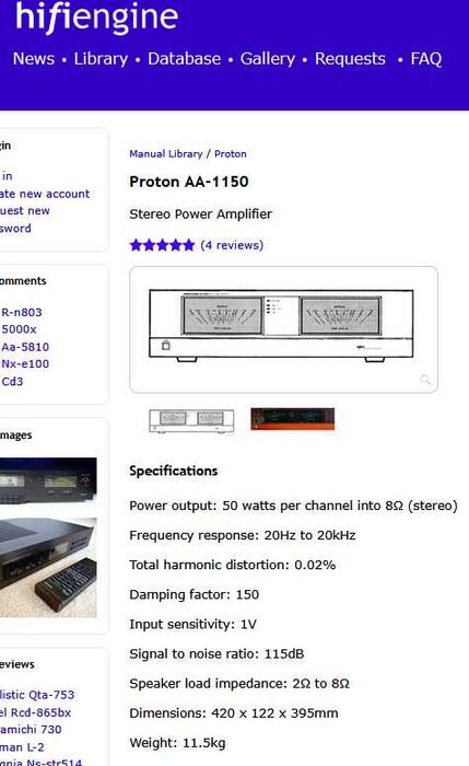 set High-End PROTON preamplificator AP 1000 + final AA 1150